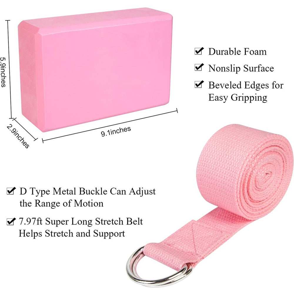 Yoga Blocks and Straps Set