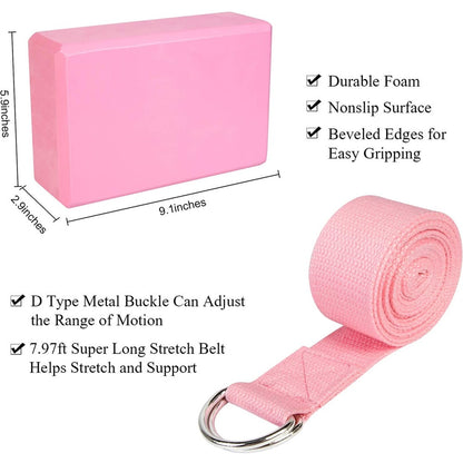 Yoga Blocks and Straps Set