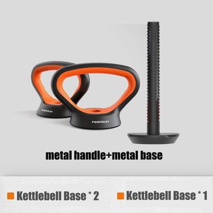 Adjustable Kettlebell Handle For Use With Weight Plates