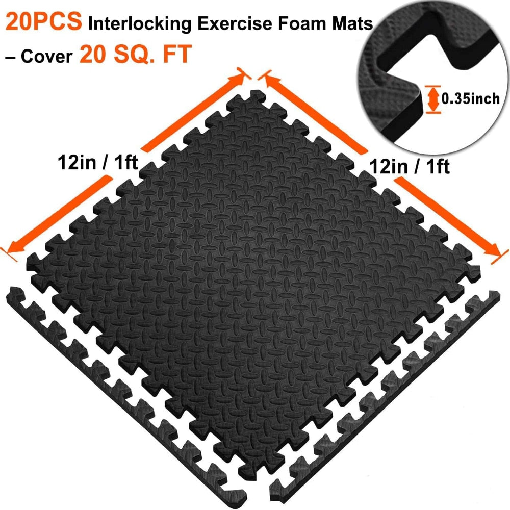 12PCS 30*30cm Sports Protection Gym Mat