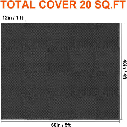 12PCS 30*30cm Sports Protection Gym Mat